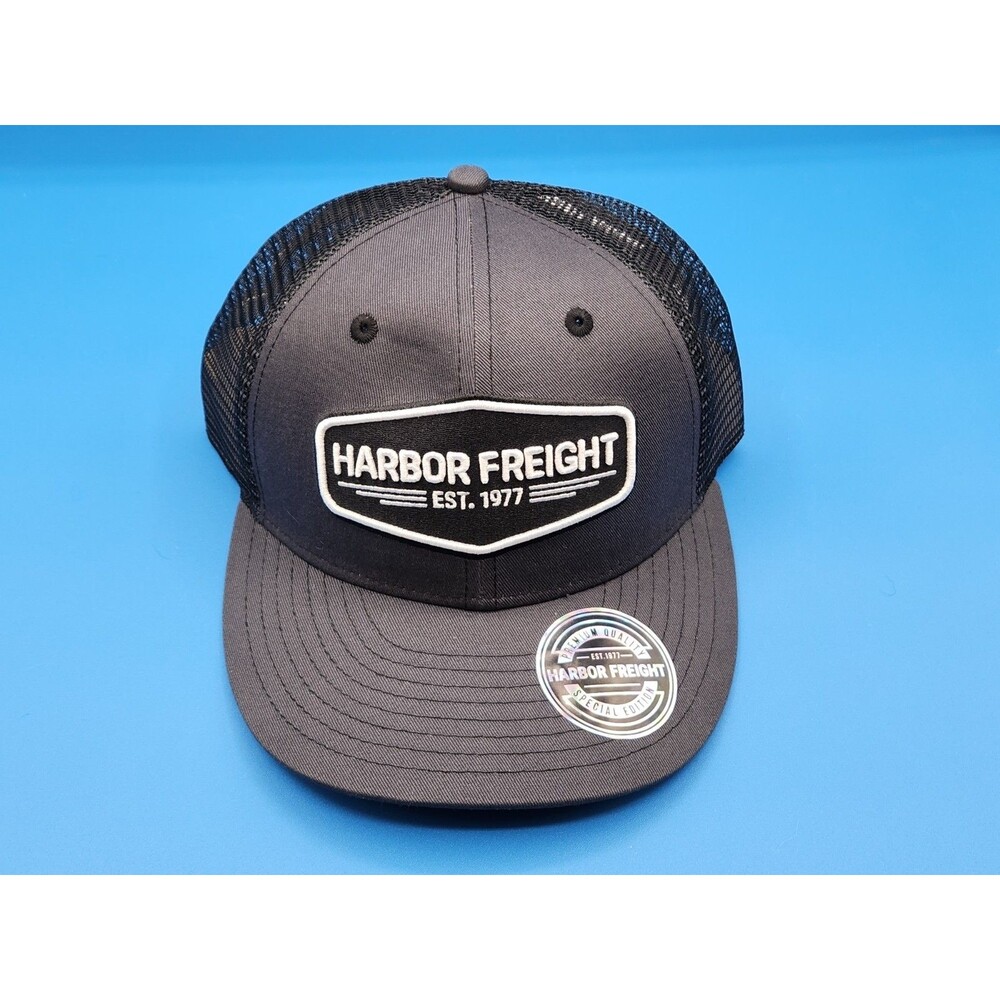 Harbor Freight Adjustable Snapback  Trucker Hat  ~ Patch Logo ~ New With Tags